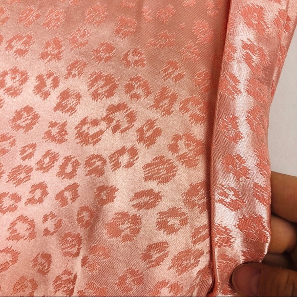 Joie NWT pink satin leopard mini belted dress S - Picture 7 of 13